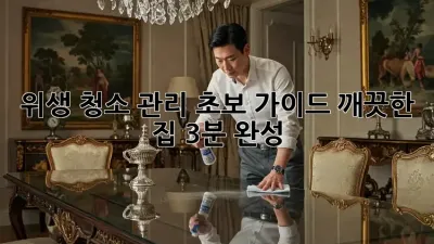 위생 청소 관리 초보 가이드: 깨끗한 집, 3분 완성!